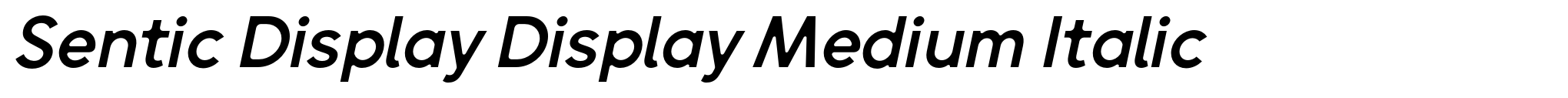 Sentic Display Display Medium Italic image